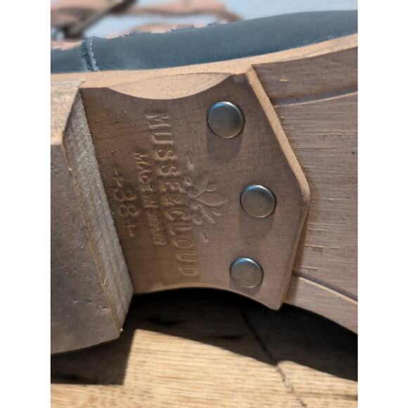 Musse & Cloud Black Brown Leather Aina Strapped Side Buckled Boots US Size 7 - Picture 8 of 11